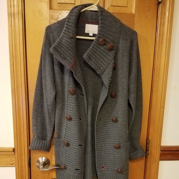 Banana Republic Sweaters - Banana Republic "Heritage" Gray Sweater Coat M